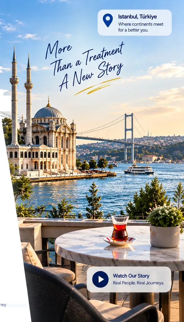 The Bosphorus seen from a terrace in Istanbul, More Than a Treatment, A New Story