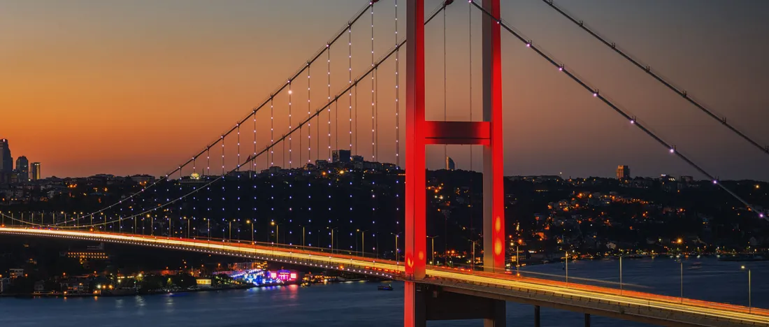 Istanbul skyline at night