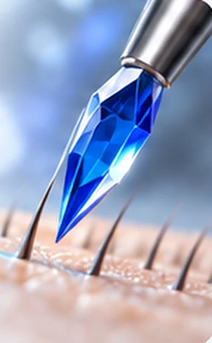 Sapphire-tipped blade opening recipient channels