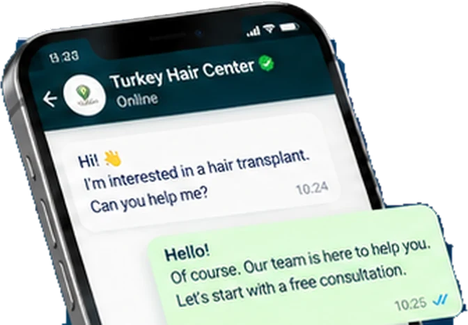 WhatsApp conversation with a patient coordinator