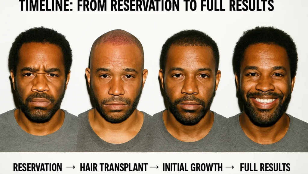 Timeline From Booking To Full Results Timeline From Booking To Full Results Hair Transplant Packages