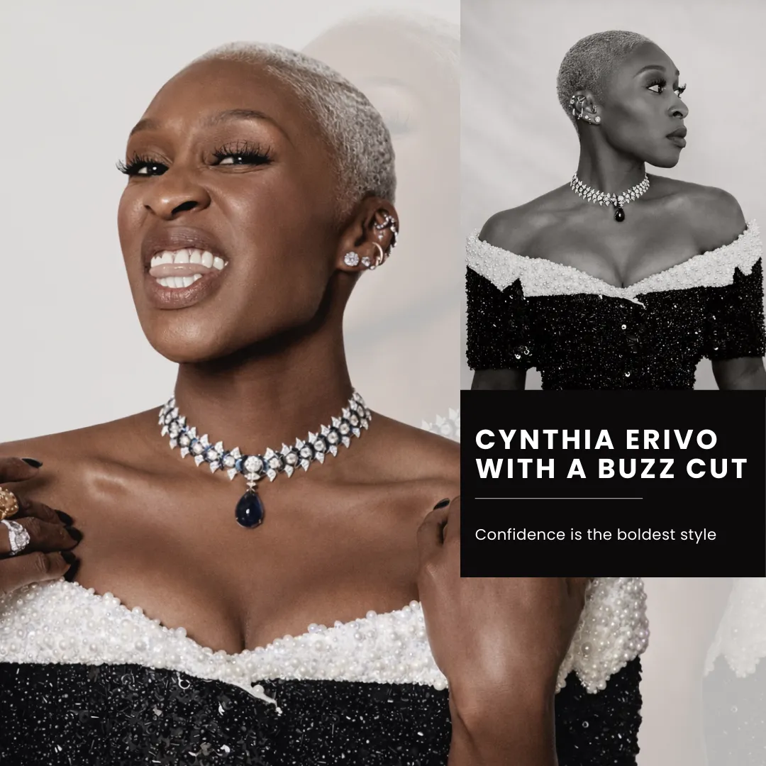 Cynthia Erivo With Buzz Cut  Very Short Cut Hair