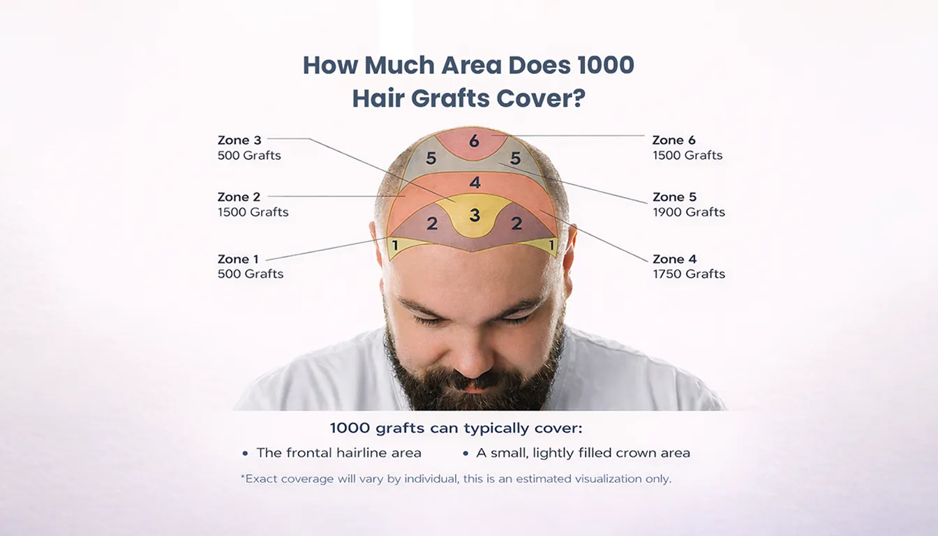 1000 Grafts Hair Transplant In Turkey - Cost - Before And After