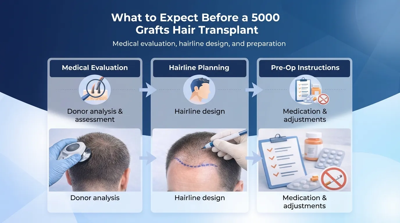 5000 Grafts Hair Transplant Turkey - Cost - Before And After 6 Hair Transplant Preparation And Planning Steps
