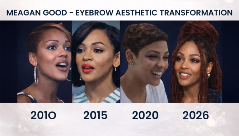 Meagan-Goods-Eyebrow-Transformation-Timeline-768X439 Meagan Good Eyebrow Transplant Before And After
