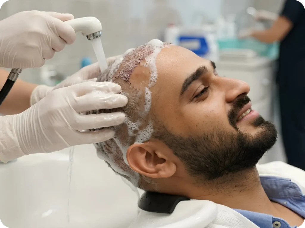 Hair Transplant Washing Process Hair Transplant Washing Procedure After Operation