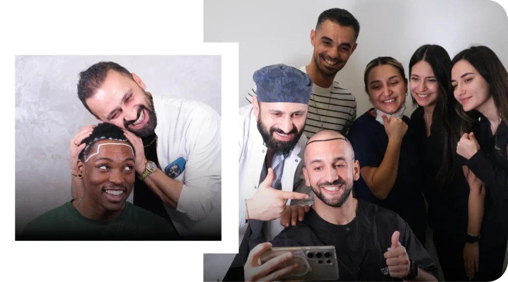 Happy Patient – Turkey Hair Center Happy Patient With Turkey Hair Center Team After Hair Transplant