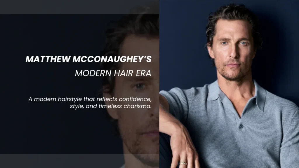 Modern Portrait Of Matthew Mcconaughey Showcasing His Mature Hairstyle And Dense Hair Appearance