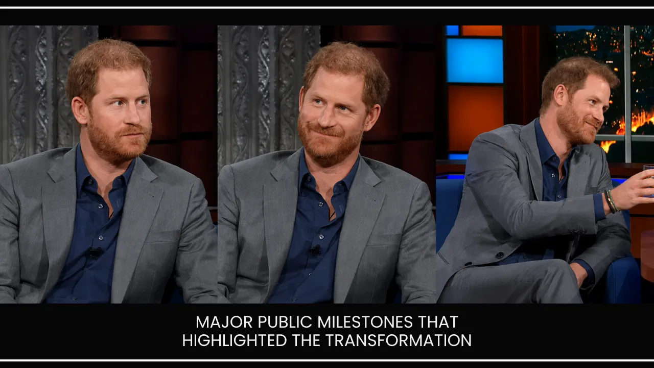 Prince Harry Hair Transplant: Before &Amp; After, Crown Density Analysis 5 Prince Harry Appearing On A Television Interview Show, Highlighting Changes In Hair Density And Hairline Over Time.