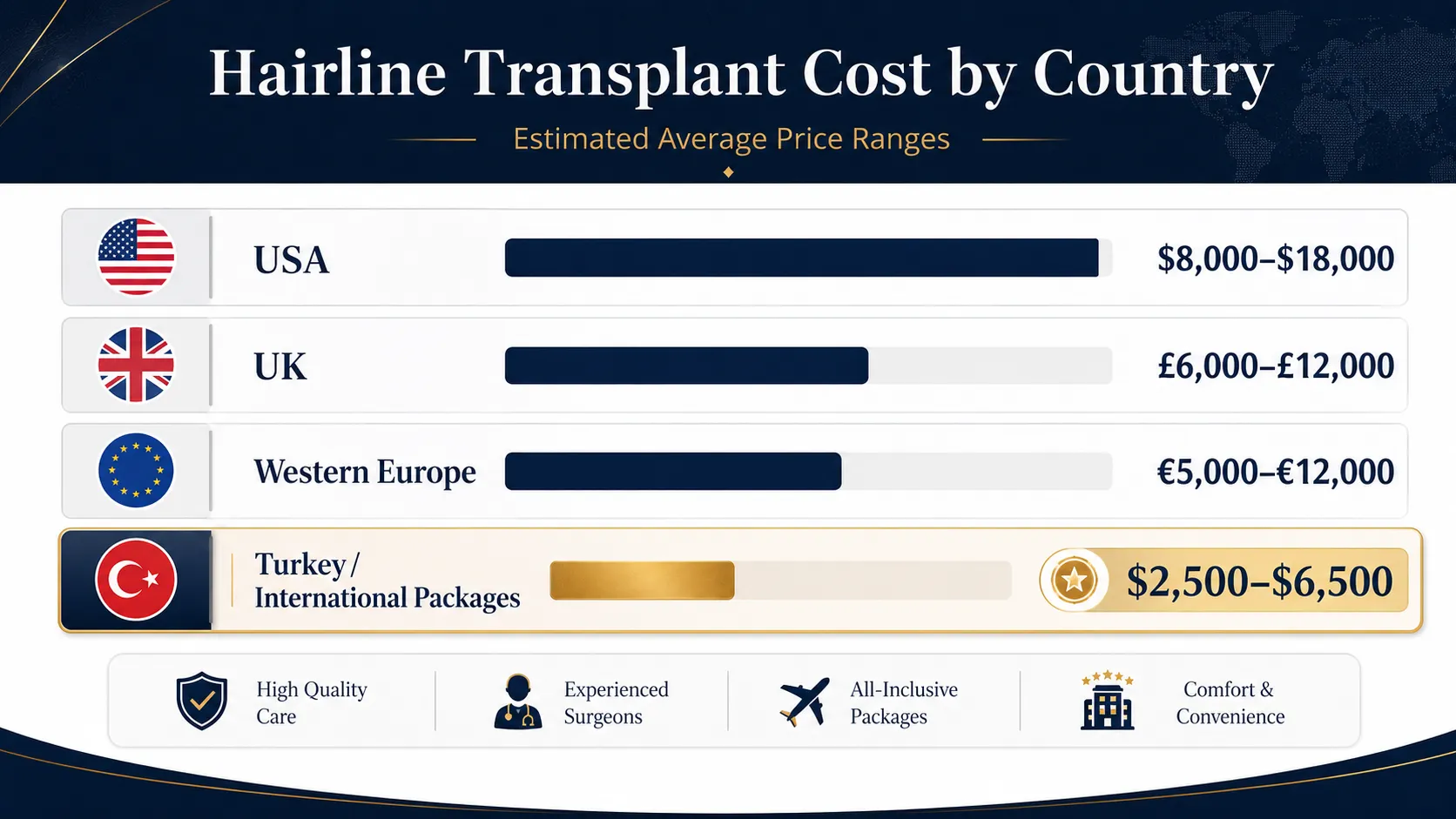 How Much Is A Hairline Transplant? Cost Guide 4 Usa Vs Uk Vs Turkey Cost Comparison