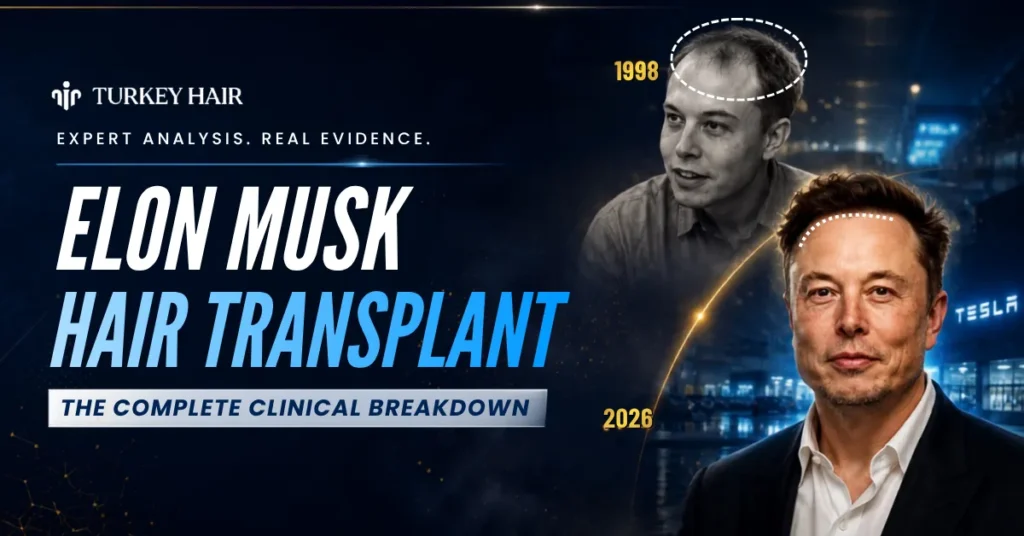 Elon Musk Hair Transplant Clinical Breakdown Cover Showing Before And After Hair Transformation Analysis