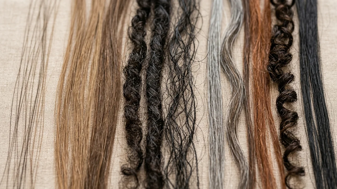 Illustration of various hair calibers impacting transplant results