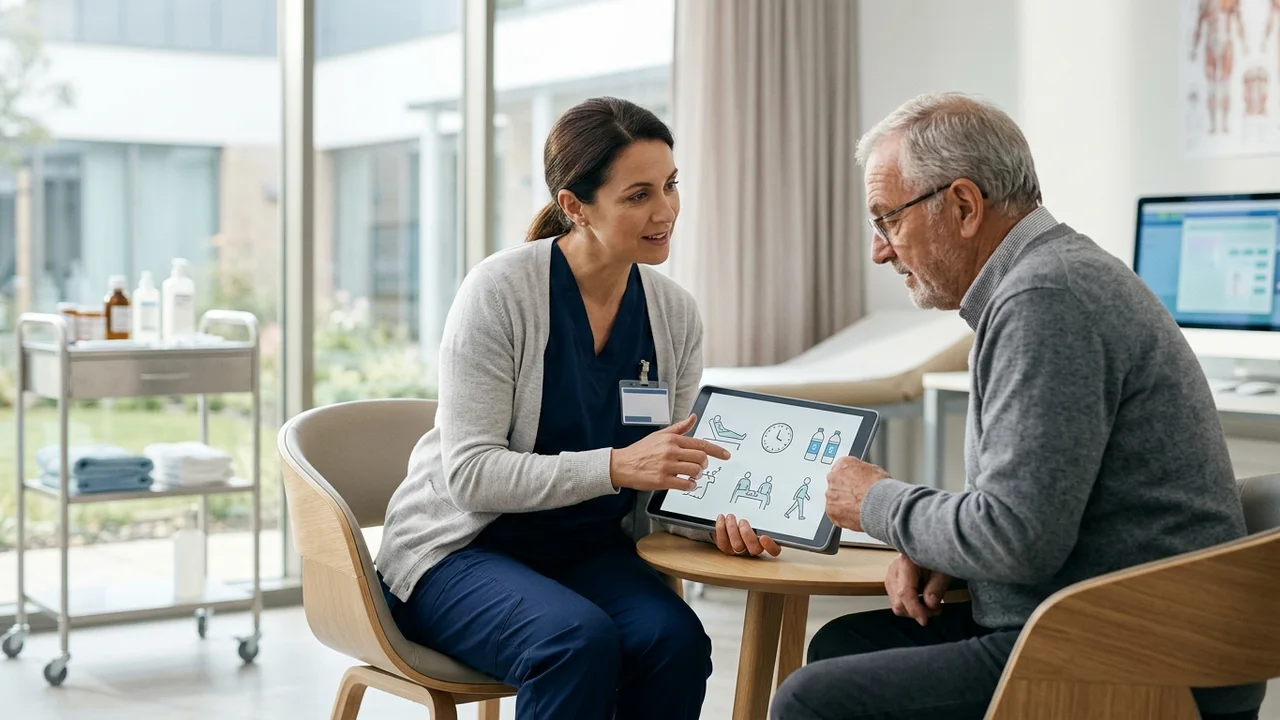 A doctor explaining aftercare to a patient, highlighting the importance of maintenance.