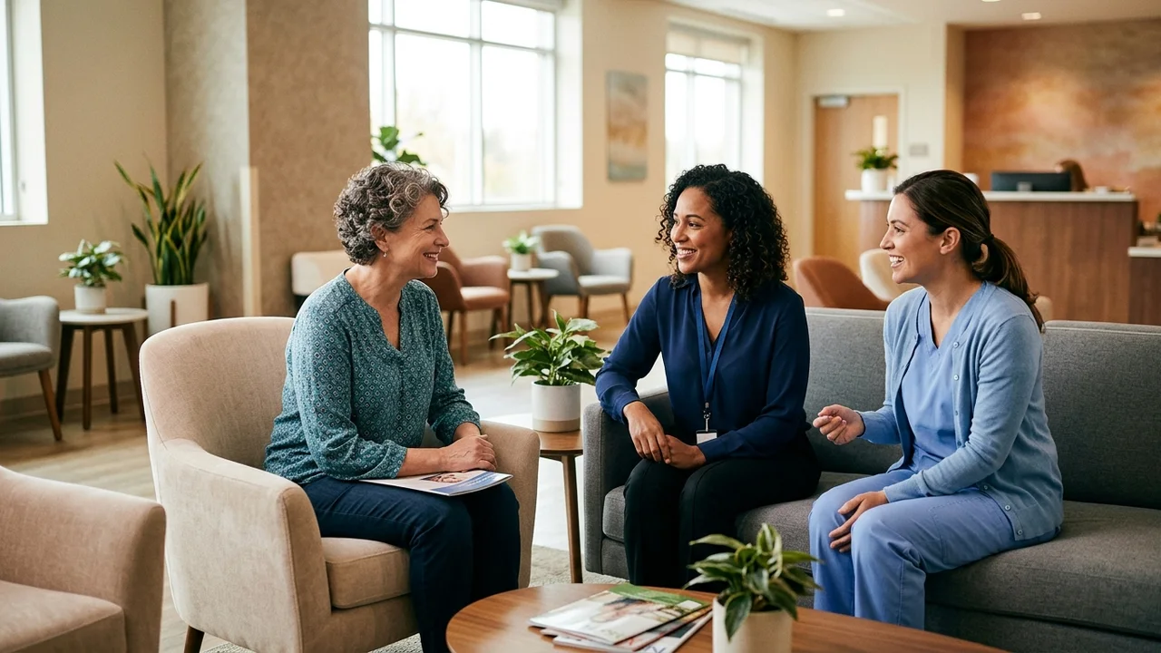 Patient receiving pre-operative consultation and support