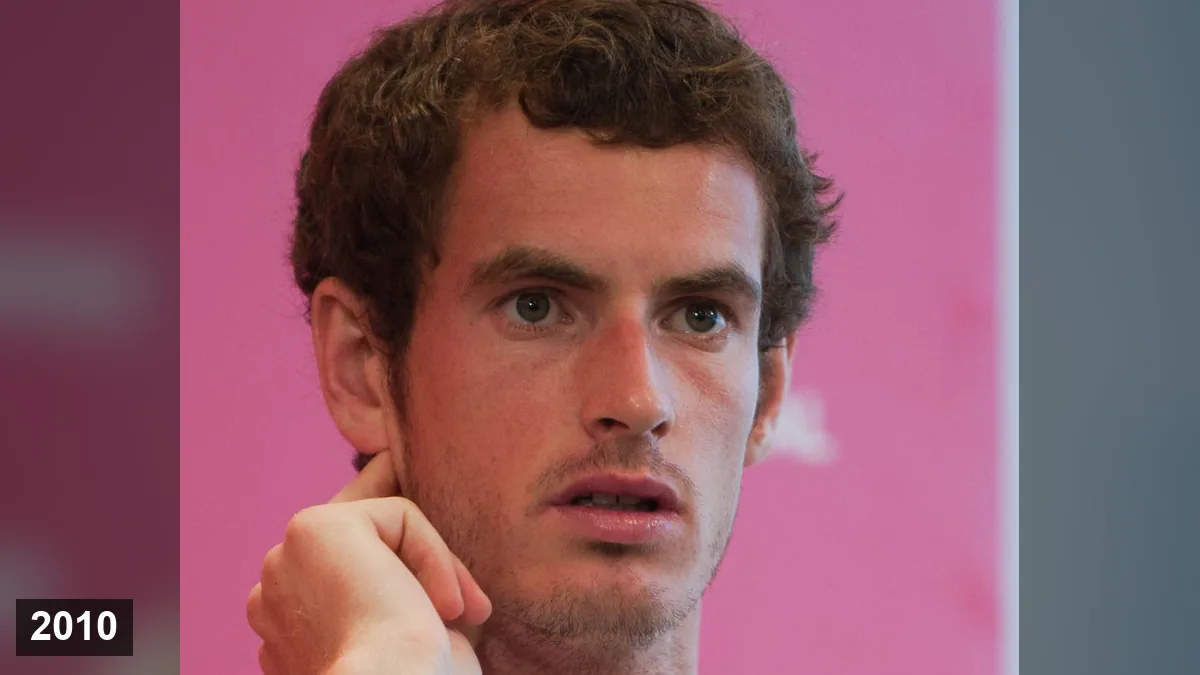 Andy Murray at a press conference, August 2010