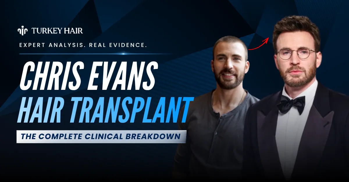 Chris Evans hair transplant, Chris Evans hair restoration, Chris Evans hairline analysis, Chris Evans hair transplant rumors, celebrity hair transplant, Turkey Hair Center