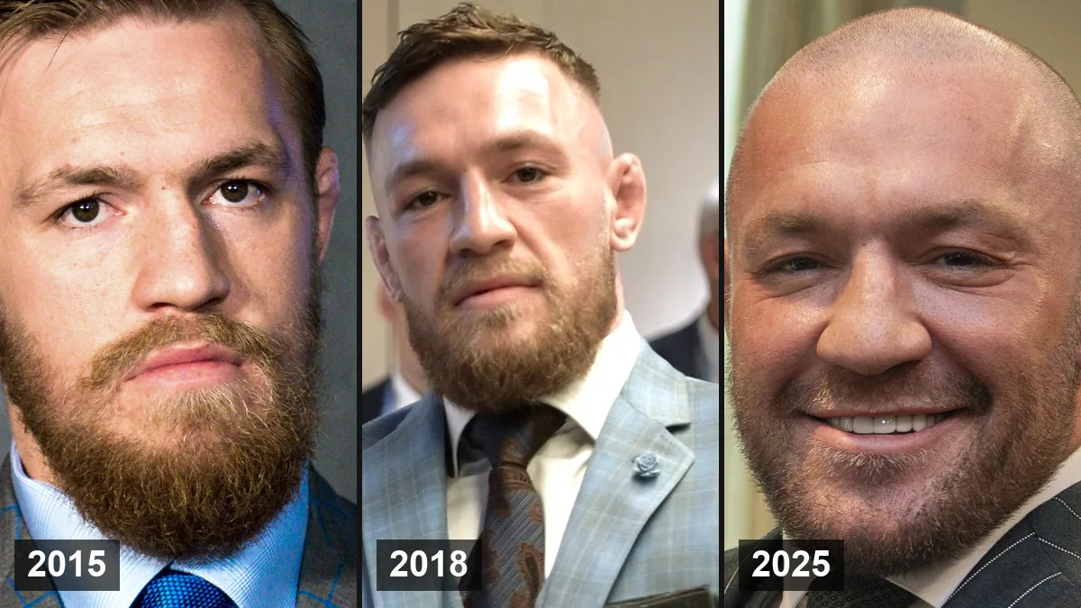 Conor McGregor en 2015, 2018 et 2025