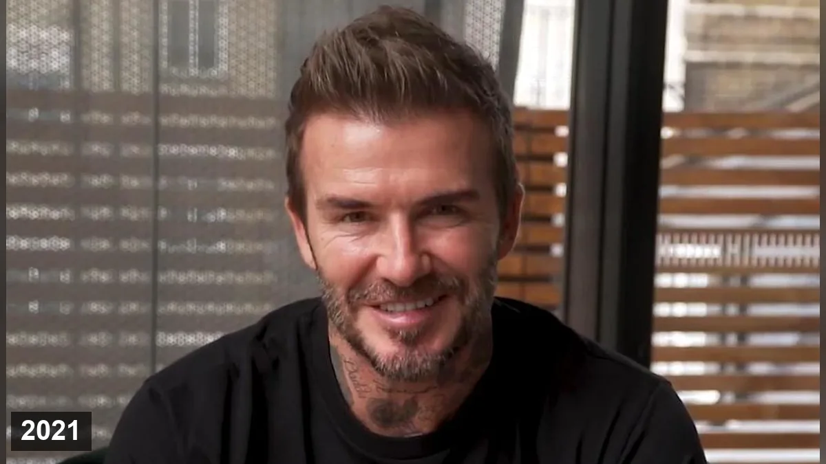 David Beckham, ambassadeur de bonne volonté de l'UNICEF, en juillet 2021