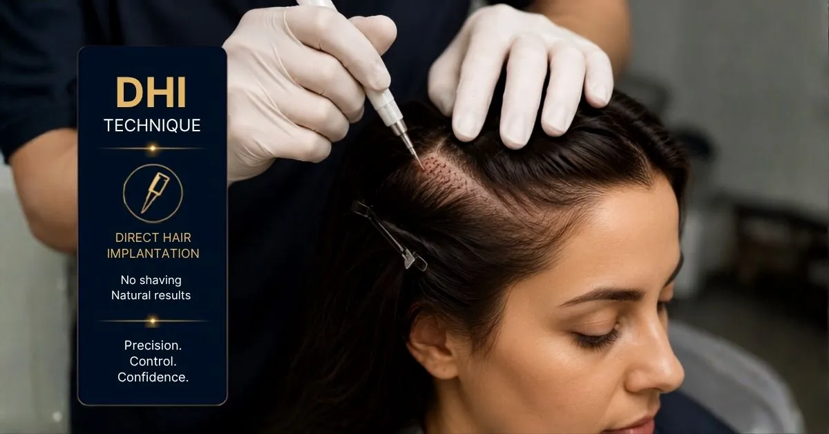 DHI hair transplant, DHI hair transplant cost, Choi pen technique, DHI hair restoration Turkey, DHI implantation method, Choi implanter pen, DHI cost guide, natural DHI hairline, female hair transplant, hair transplant technique