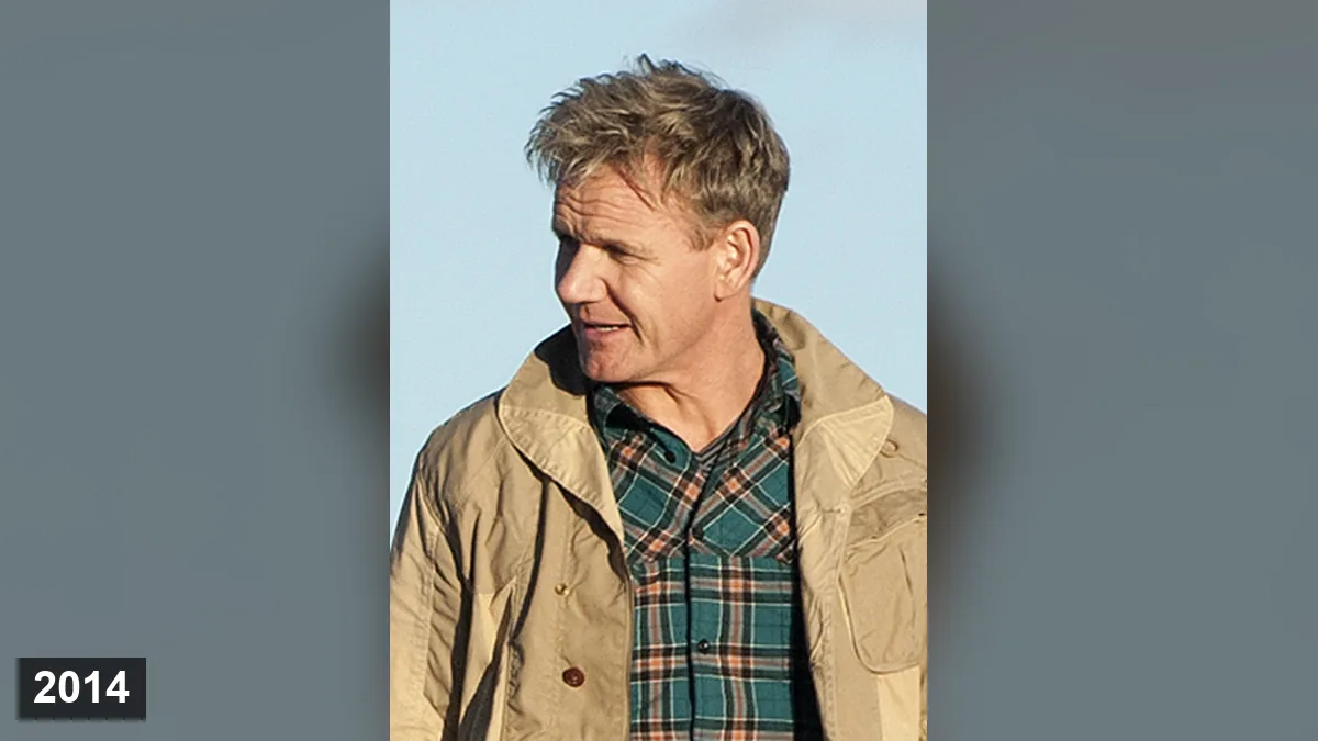 Gordon Ramsay lors d'une visite à Fort Irwin, en Californie, en 2014