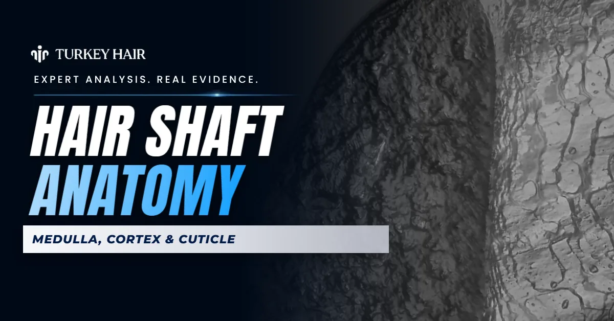 Hair Shaft Anatomy: Medulla, Cortex and Cuticle hair transplant analysis