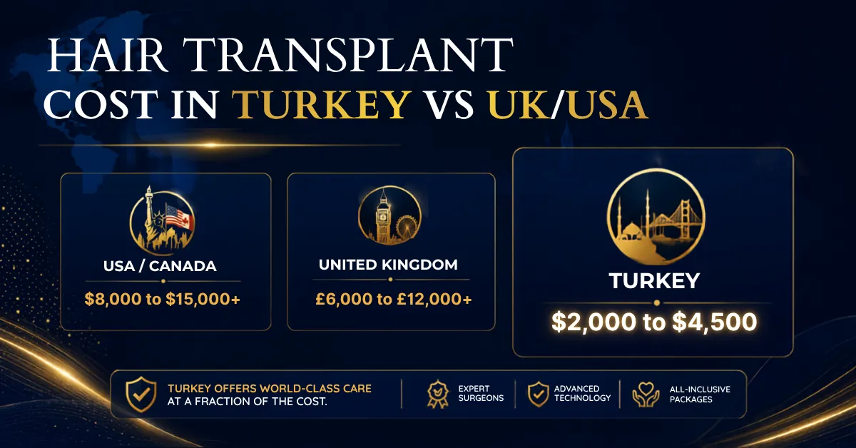hair transplant cost in turkey, turkey vs uk usa hair surgery, affordable hair restoration