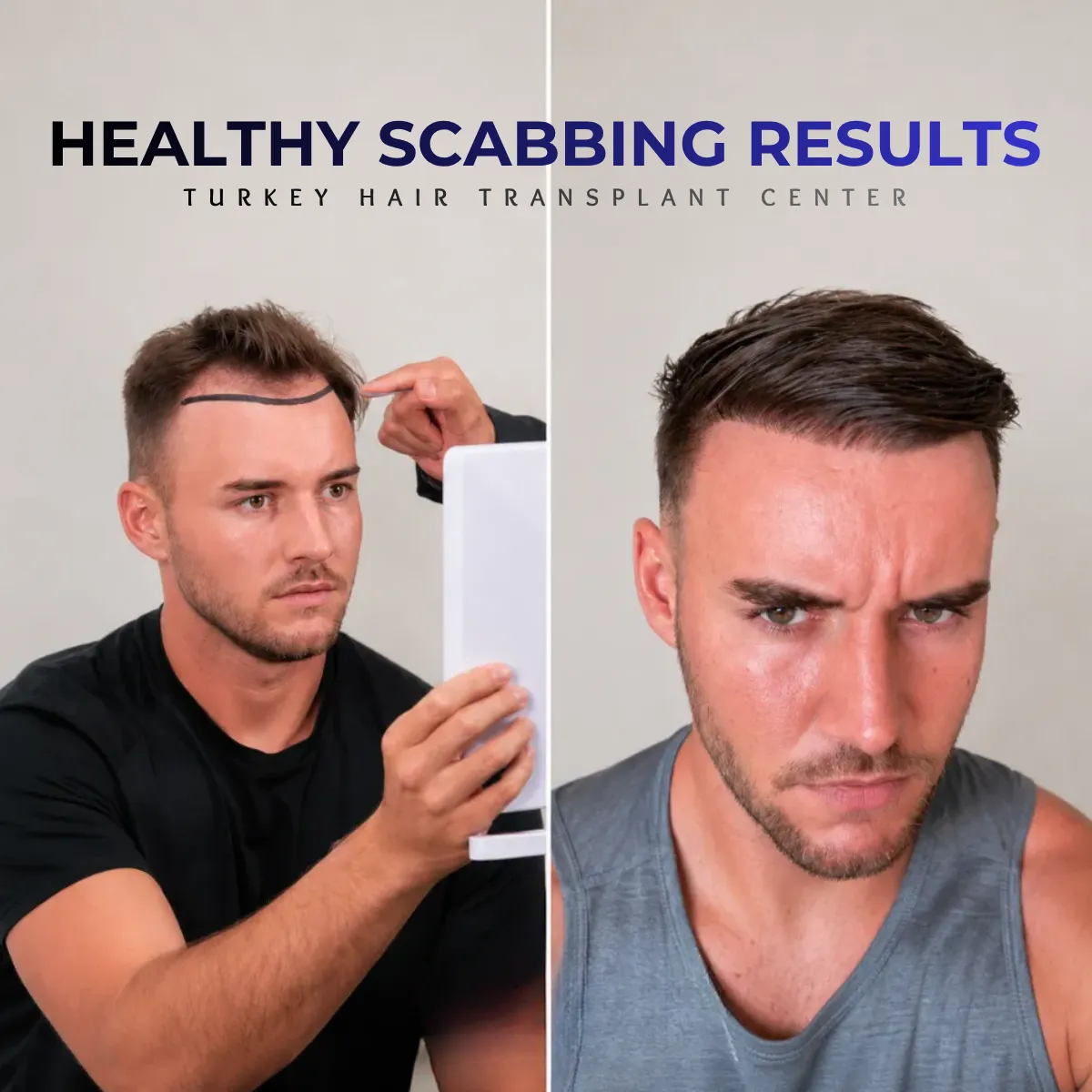 Hair transplant scab aftercare, hair transplant aftercare, caring for hair transplant scabs, hair transplant recovery care