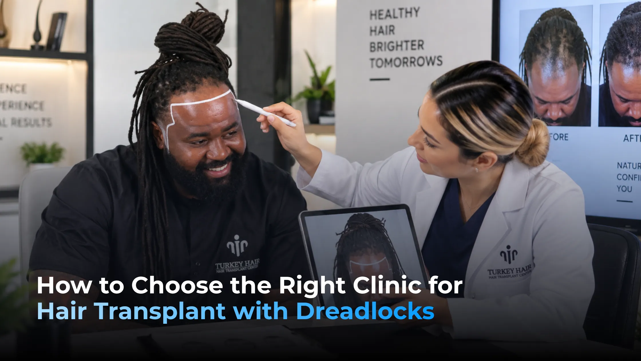 Afro hair transplant clinic, best clinic for Afro hair transplant, curl safe extraction, hair transplant clinic Turkey