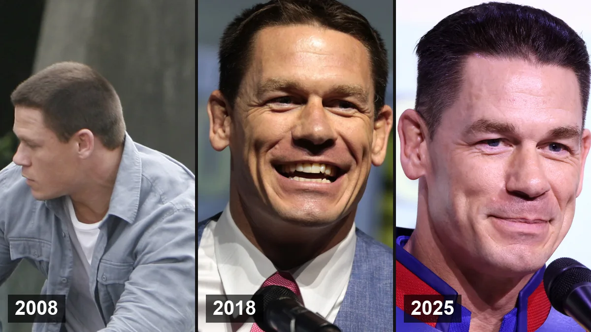John Cena en 2008, 2018 et 2025