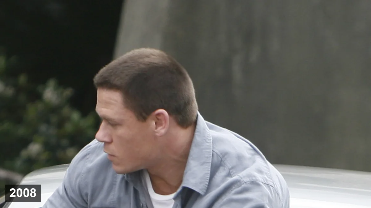 John Cena sur un tournage en 2008