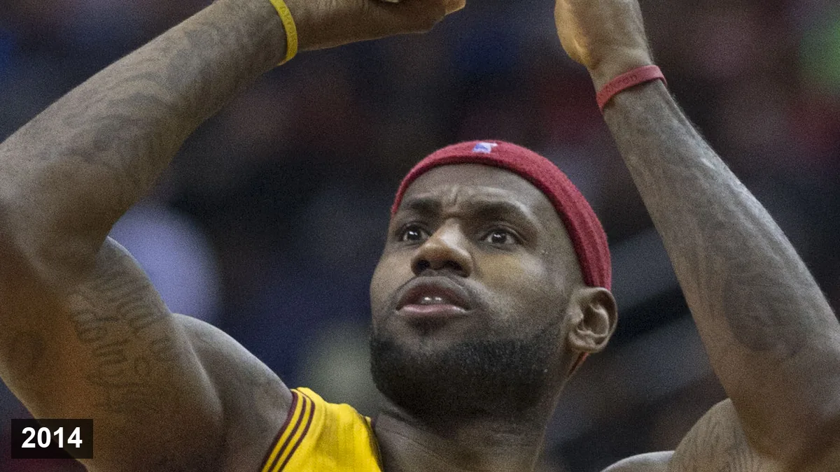 LeBron James lors du match Cavaliers-Wizards, en novembre 2014