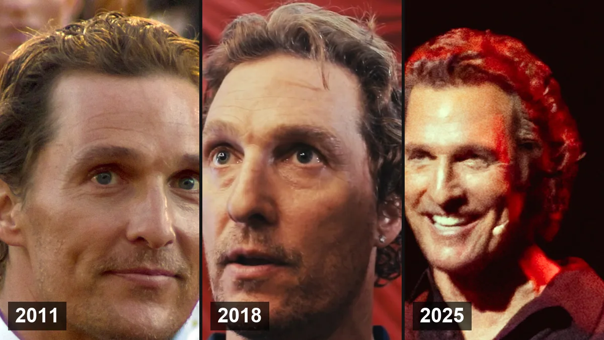 Matthew McConaughey en 2011, 2018 et 2025