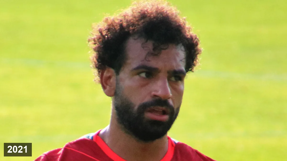 Mohamed Salah lors d'un match amical entre le Liverpool FC et Mayence 05, en juillet 2021