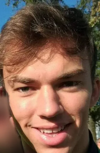 Pierre Gasly at Monza in September 2019 with a short fringe