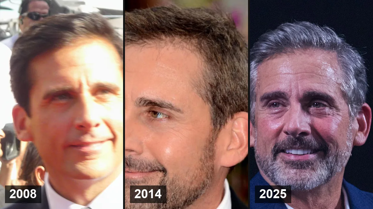 Steve Carell en 2008, 2014 et 2025