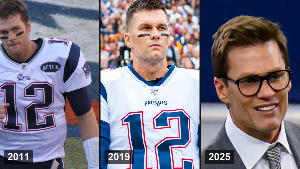 Tom Brady en 2011, 2019 et 2025
