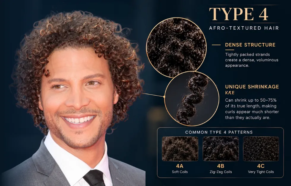 type 4 hair characteristics, coily hair structure, afro textured hair