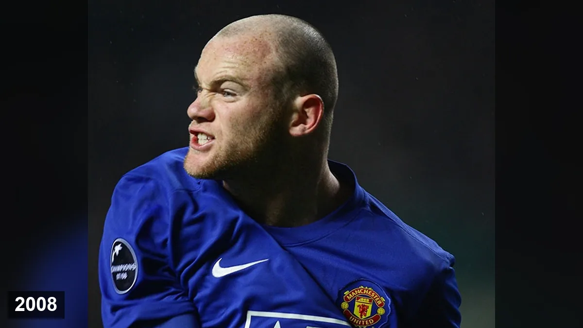 Wayne Rooney lors d'un match de Ligue des champions de l'UEFA, en novembre 2008