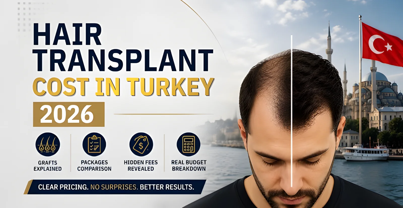 Hair Transplant Cost in Turkey 2026 🇹🇷 | FUE, DHI & All-Inclusive Packages